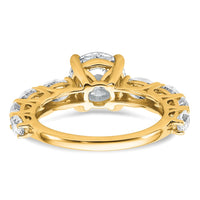 14k 3 3/4 Certified Lab Grown Diamond VS+ F+ Round Complete Eng Ring