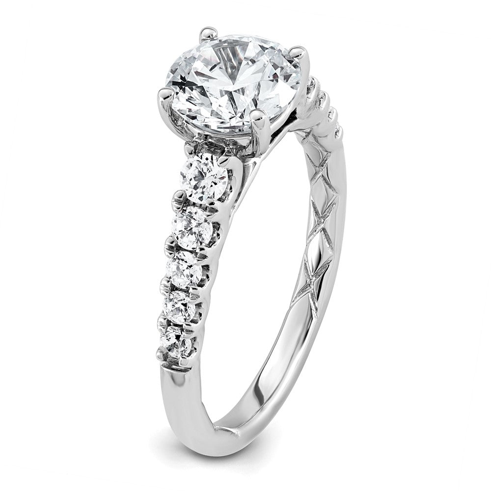 14kw 2 Lab Grown Diamond VS+ F+ Round Complete Eng Ring
