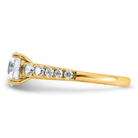 14k 2 Certified Lab Grown Diamond VS+ F+ Round Complete Eng Ring