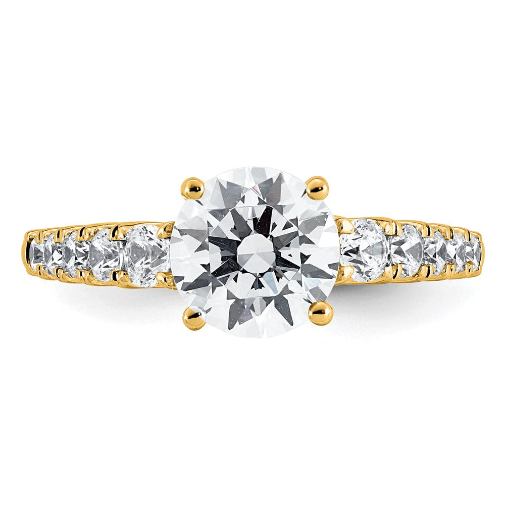 14k 2 Certified Lab Grown Diamond VS+ F+ Round Complete Eng Ring