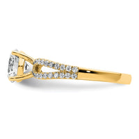 14k 1 1/2ct Lab Grown Diamond VS+ F+ Round Complete Eng Ring