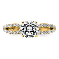 14k 1 1/2ct Lab Grown Diamond VS+ F+ Round Complete Eng Ring