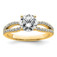 14k 1 1/2ct Lab Grown Diamond VS+ F+ Round Complete Eng Ring