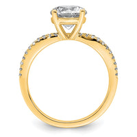 14k 2ct Lab Grown Diamond VS+ F+ Round Complete Eng Ring