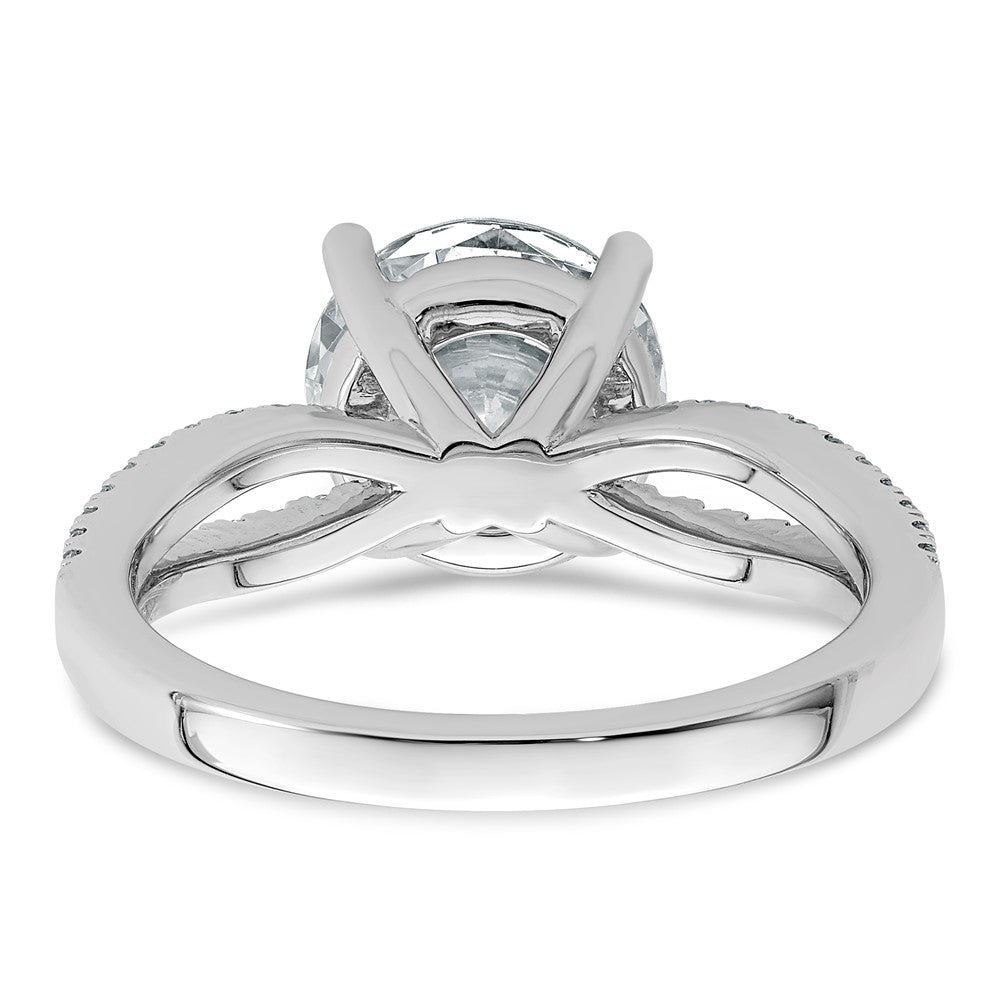 14kw 2 3/4ct Lab Grown Diamond VS+ F+ Round Complete Eng Ring