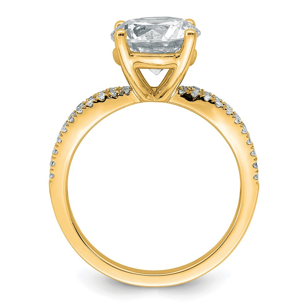 14k 2 3/4ct Lab Grown Diamond VS+ F+ Round Complete Eng Ring