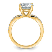 14k 2 3/4ct Lab Grown Diamond VS+ F+ Round Complete Eng Ring