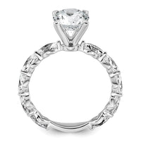 14kw 2 5/8ct Certified Lab Grown Diamond VS+ F+ Round Complete Eng Ring