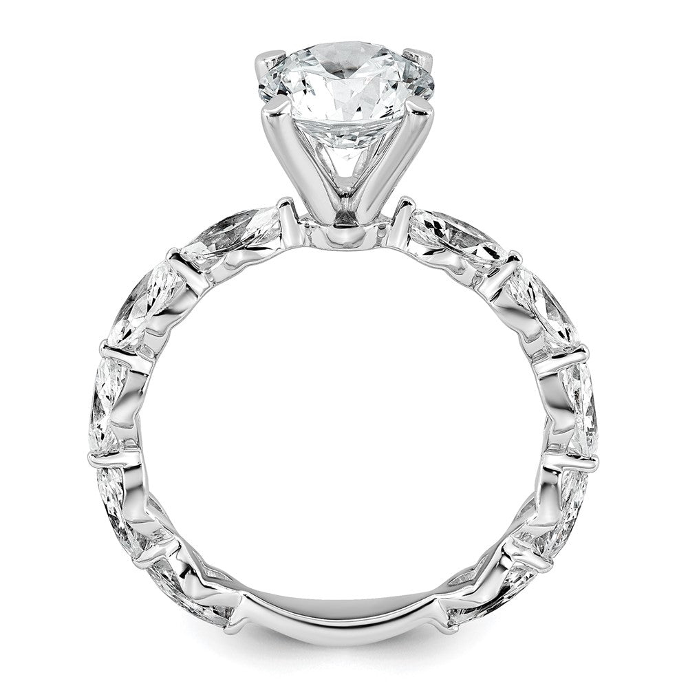 14kw 2 5/8ct Lab Grown Diamond VS+ F+ Round Complete Eng Ring