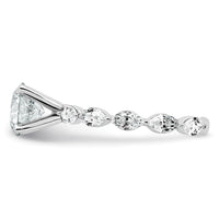 14kw 2 5/8ct Lab Grown Diamond VS+ F+ Round Complete Eng Ring