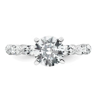 14kw 2 5/8ct Lab Grown Diamond VS+ F+ Round Complete Eng Ring