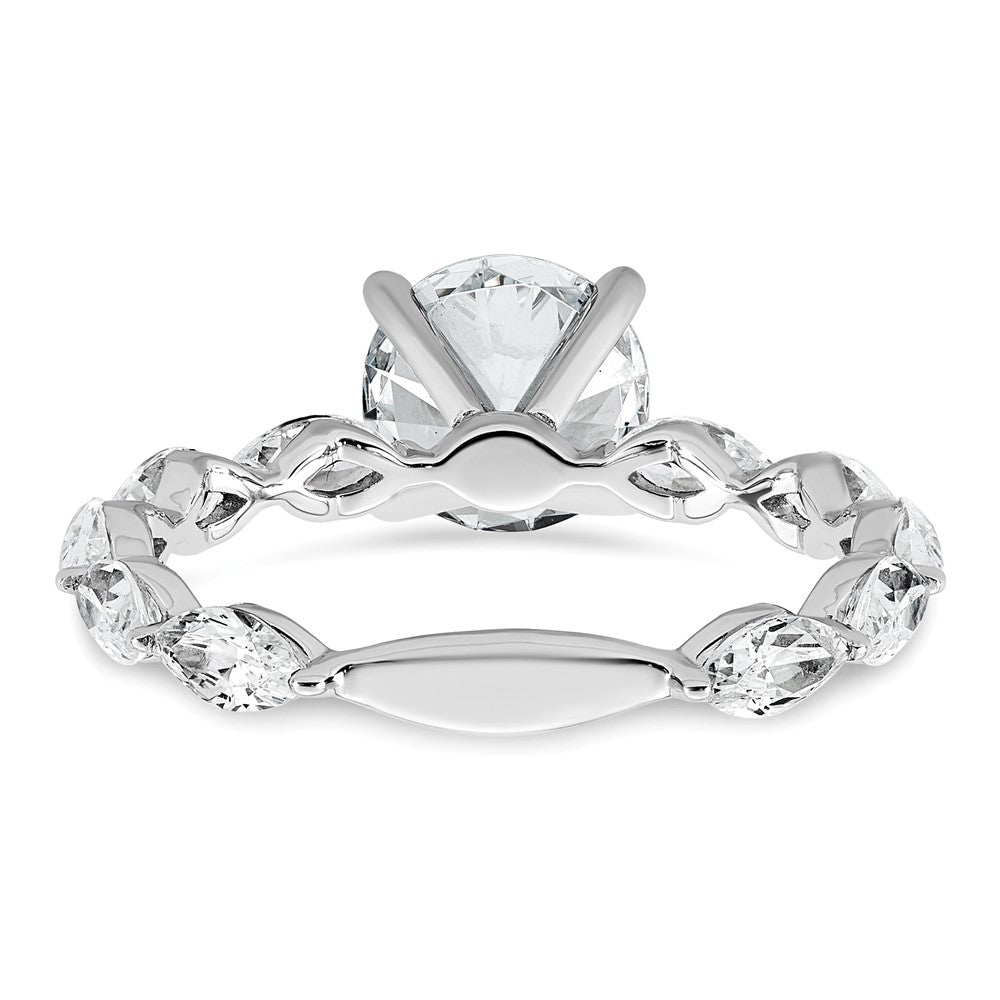 14kw 2 5/8ct Lab Grown Diamond VS+ F+ Round Complete Eng Ring