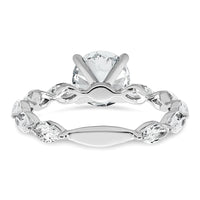 14kw 2 5/8ct Lab Grown Diamond VS+ F+ Round Complete Eng Ring