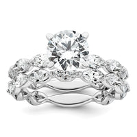 14kw 2 5/8ct Lab Grown Diamond VS+ F+ Round Complete Eng Ring
