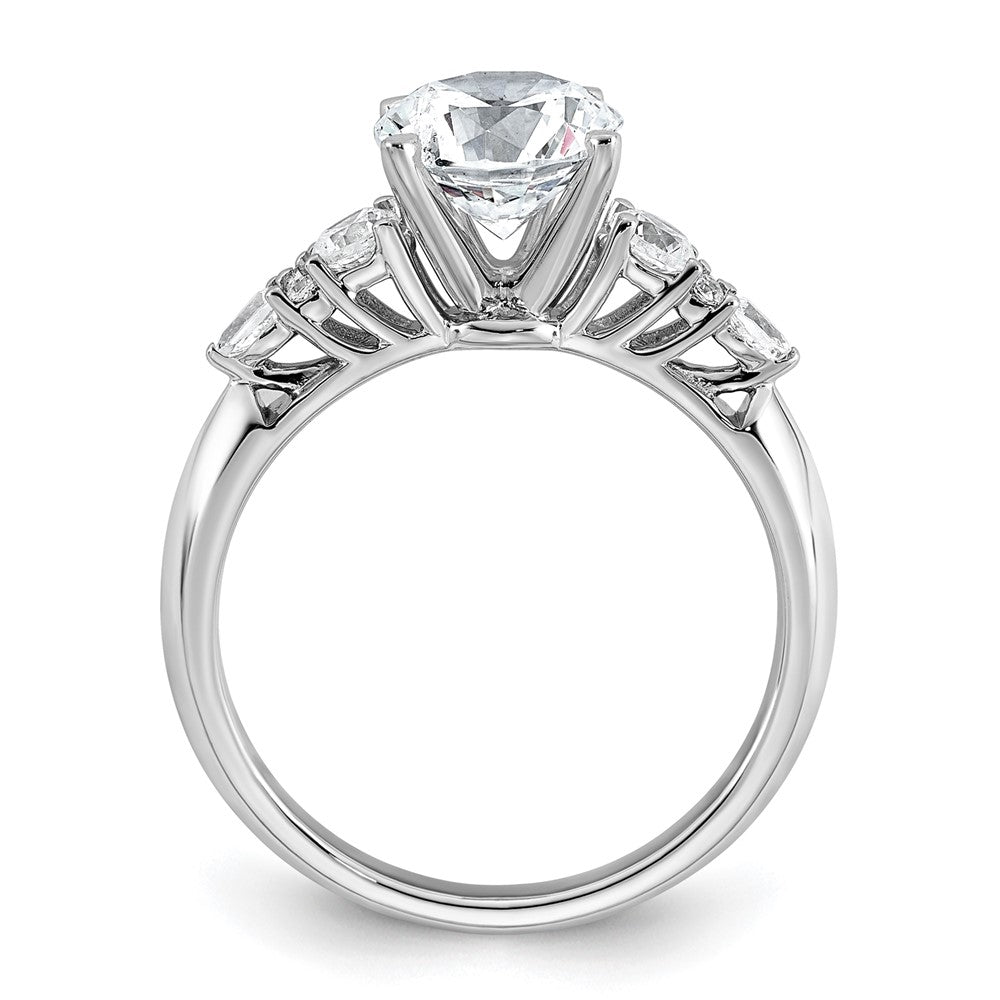 14kw 1 3/4ct Lab Grown Diamond VS+ F+ Round Complete Eng Ring