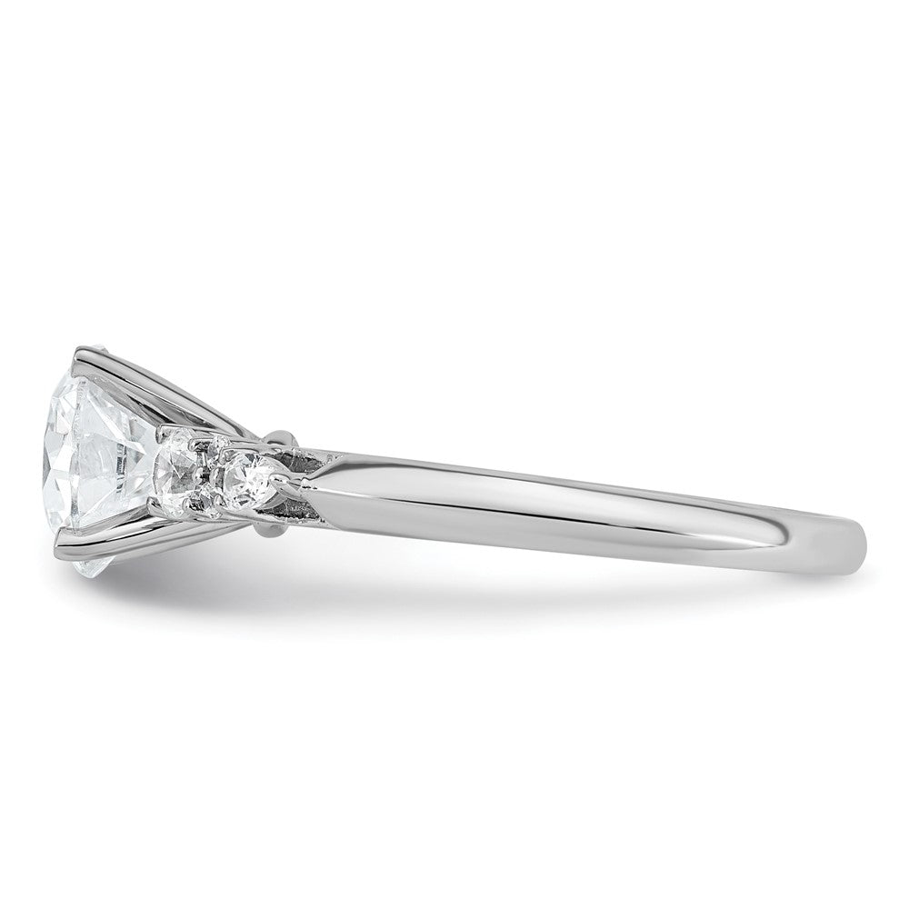 14kw 1 3/4ct Lab Grown Diamond VS+ F+ Round Complete Eng Ring