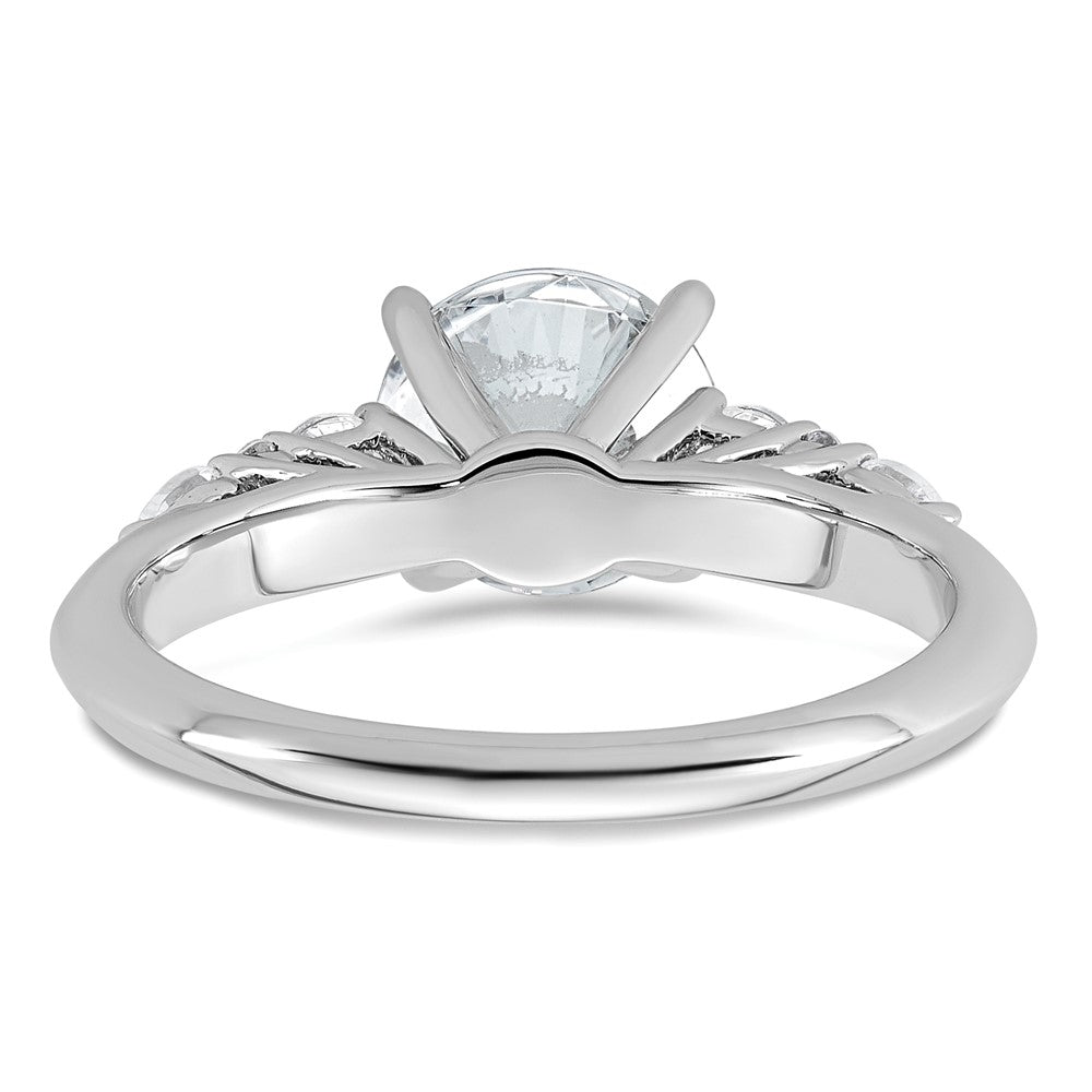 14kw 1 3/4ct Lab Grown Diamond VS+ F+ Round Complete Eng Ring