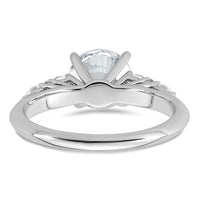 14kw 1 3/4ct Lab Grown Diamond VS+ F+ Round Complete Eng Ring