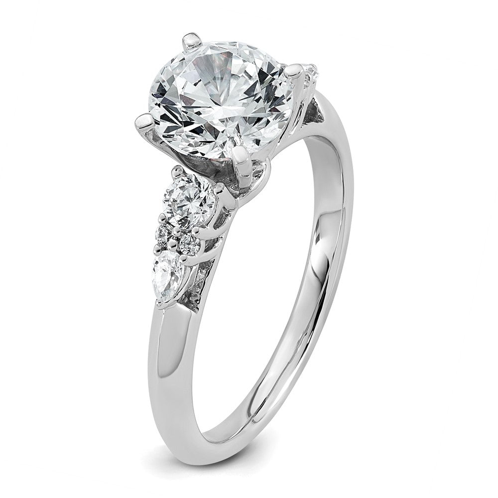 14kw 1 3/4ct Lab Grown Diamond VS+ F+ Round Complete Eng Ring