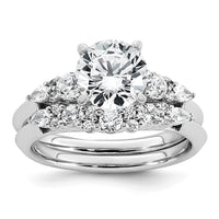 14kw 1 3/4ct Lab Grown Diamond VS+ F+ Round Complete Eng Ring