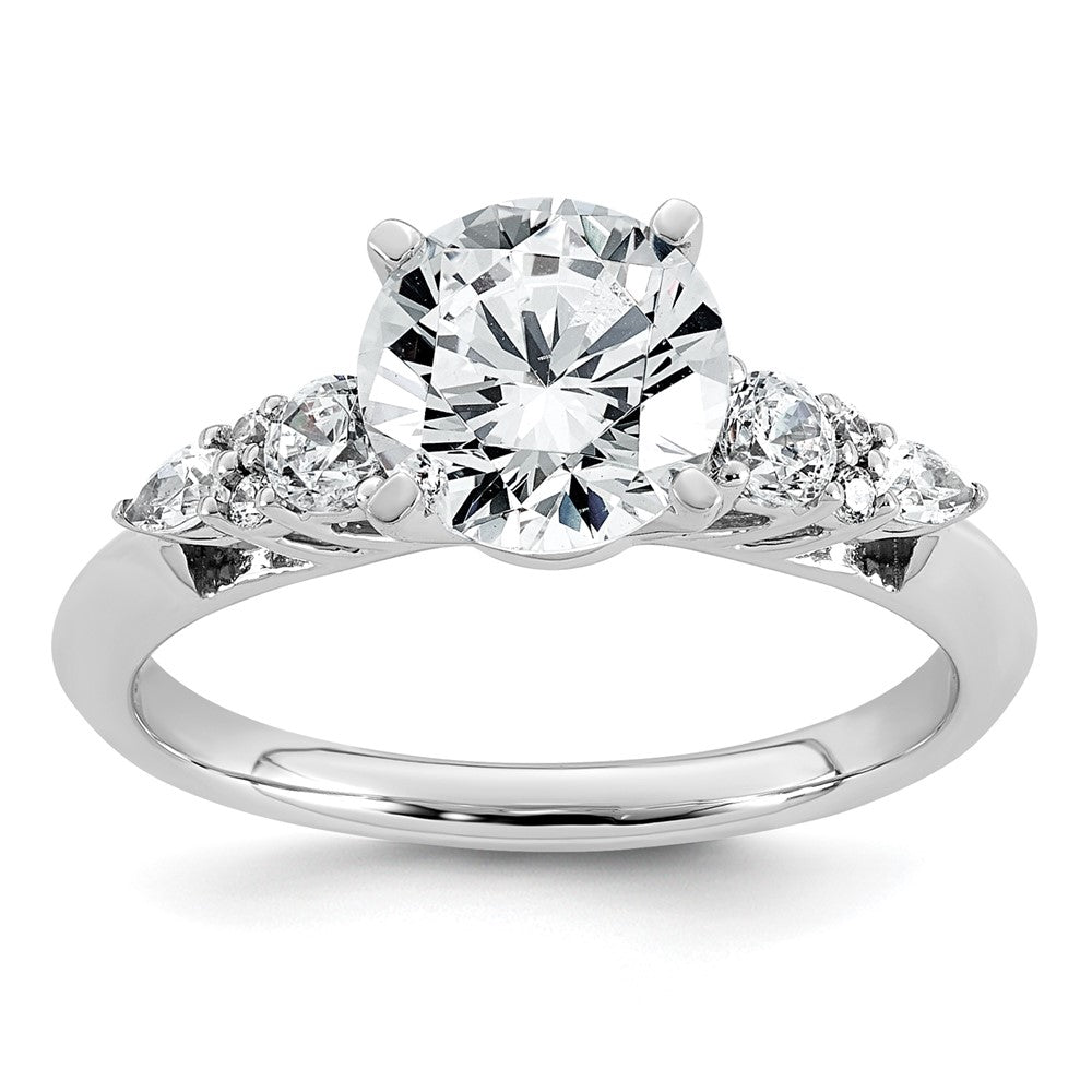 14kw 1 3/4ct Lab Grown Diamond VS+ F+ Round Complete Eng Ring