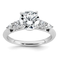 14kw 1 3/4ct Lab Grown Diamond VS+ F+ Round Complete Eng Ring