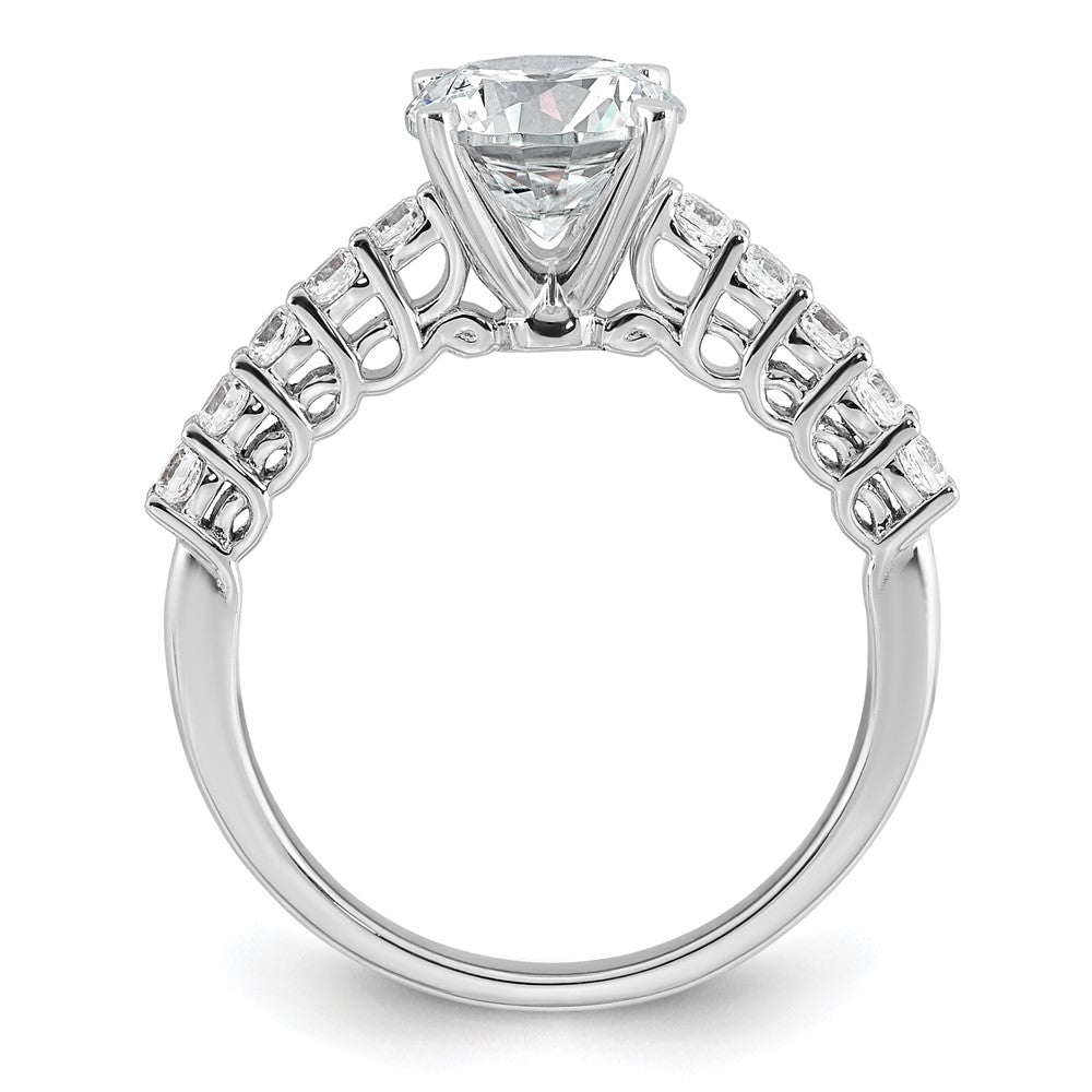 14kw 1 7/8ct Lab Grown Diamond VS+ F+ Round Complete Eng Ring