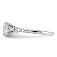14kw 1 7/8ct Lab Grown Diamond VS+ F+ Round Complete Eng Ring