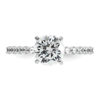 14kw 1 7/8ct Lab Grown Diamond VS+ F+ Round Complete Eng Ring