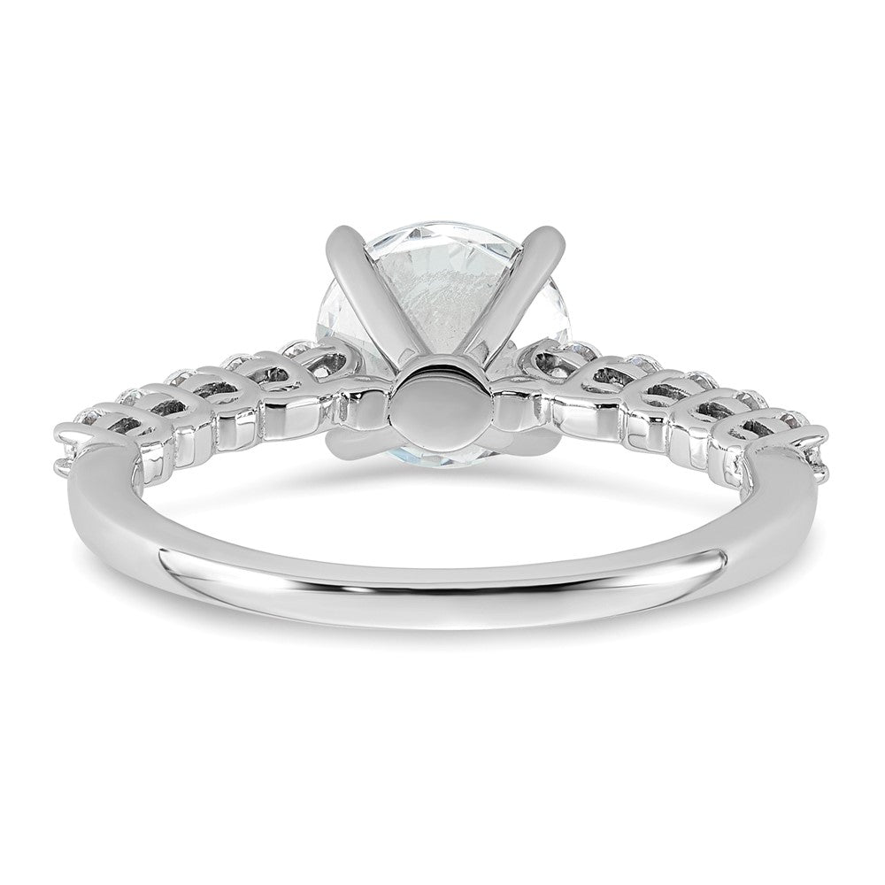 14kw 1 7/8ct Lab Grown Diamond VS+ F+ Round Complete Eng Ring