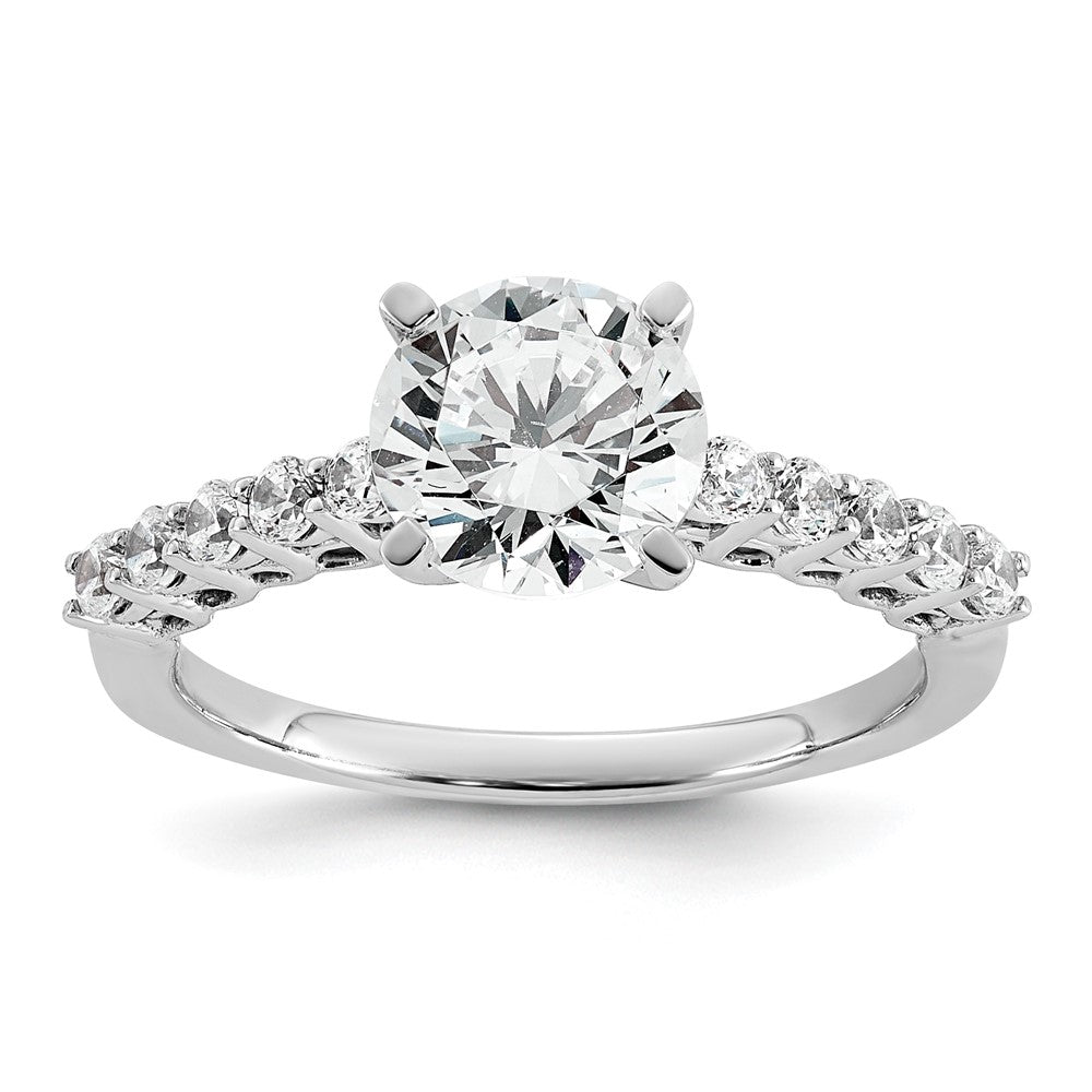 14kw 1 7/8ct Lab Grown Diamond VS+ F+ Round Complete Eng Ring