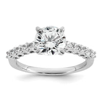 14kw 1 7/8ct Lab Grown Diamond VS+ F+ Round Complete Eng Ring