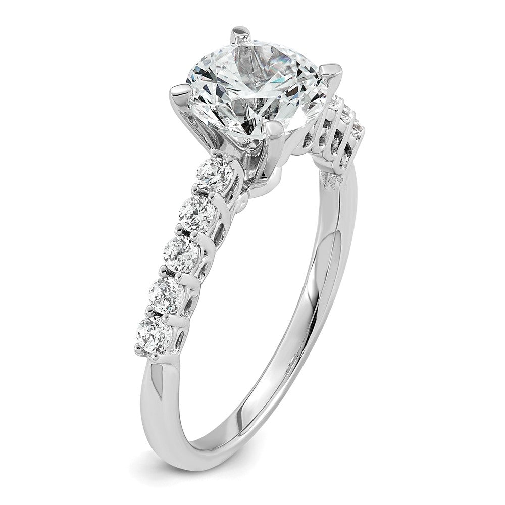 14kw 1 7/8ct Certified Lab Grown Diamond VS+ F+ Round Complete Eng Ring