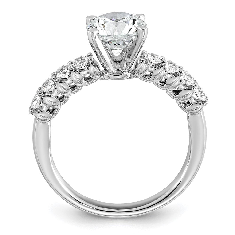 14kw 1 7/8ct Certified Lab Grown Diamond VS+ F+ Round Complete Eng Ring