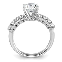 14kw 1 7/8ct Certified Lab Grown Diamond VS+ F+ Round Complete Eng Ring