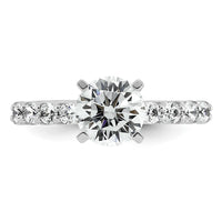 14kw 1 7/8ct Certified Lab Grown Diamond VS+ F+ Round Complete Eng Ring