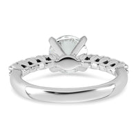 14kw 1 7/8ct Certified Lab Grown Diamond VS+ F+ Round Complete Eng Ring