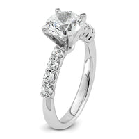 14kw 1 7/8ct Certified Lab Grown Diamond VS+ F+ Round Complete Eng Ring