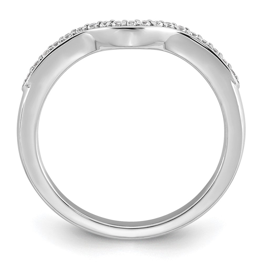 14k White Gold 1/10ct Lab Grown Diamond VS+ F+ Complete Wedding Band