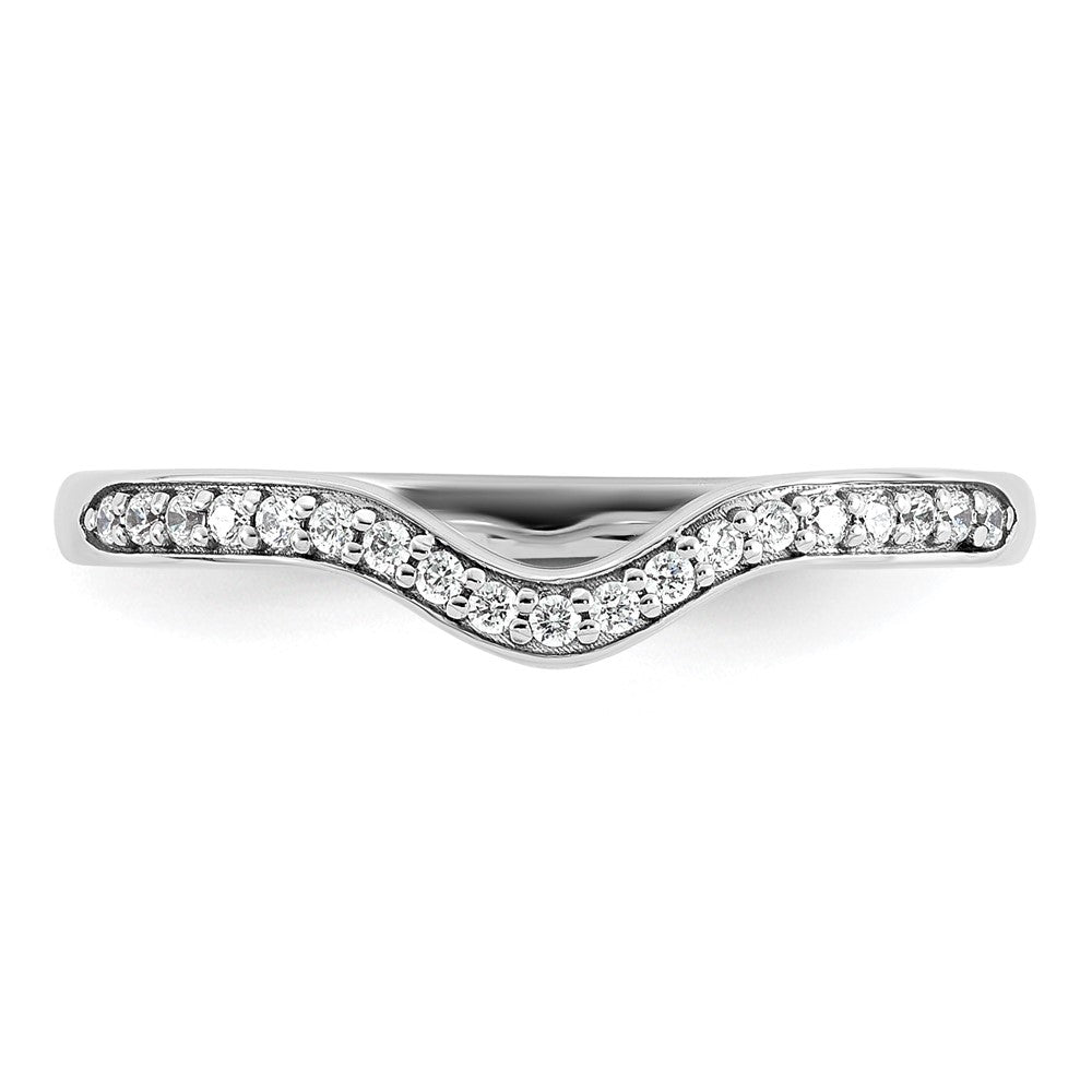 14k White Gold 1/10ct Lab Grown Diamond VS+ F+ Complete Wedding Band