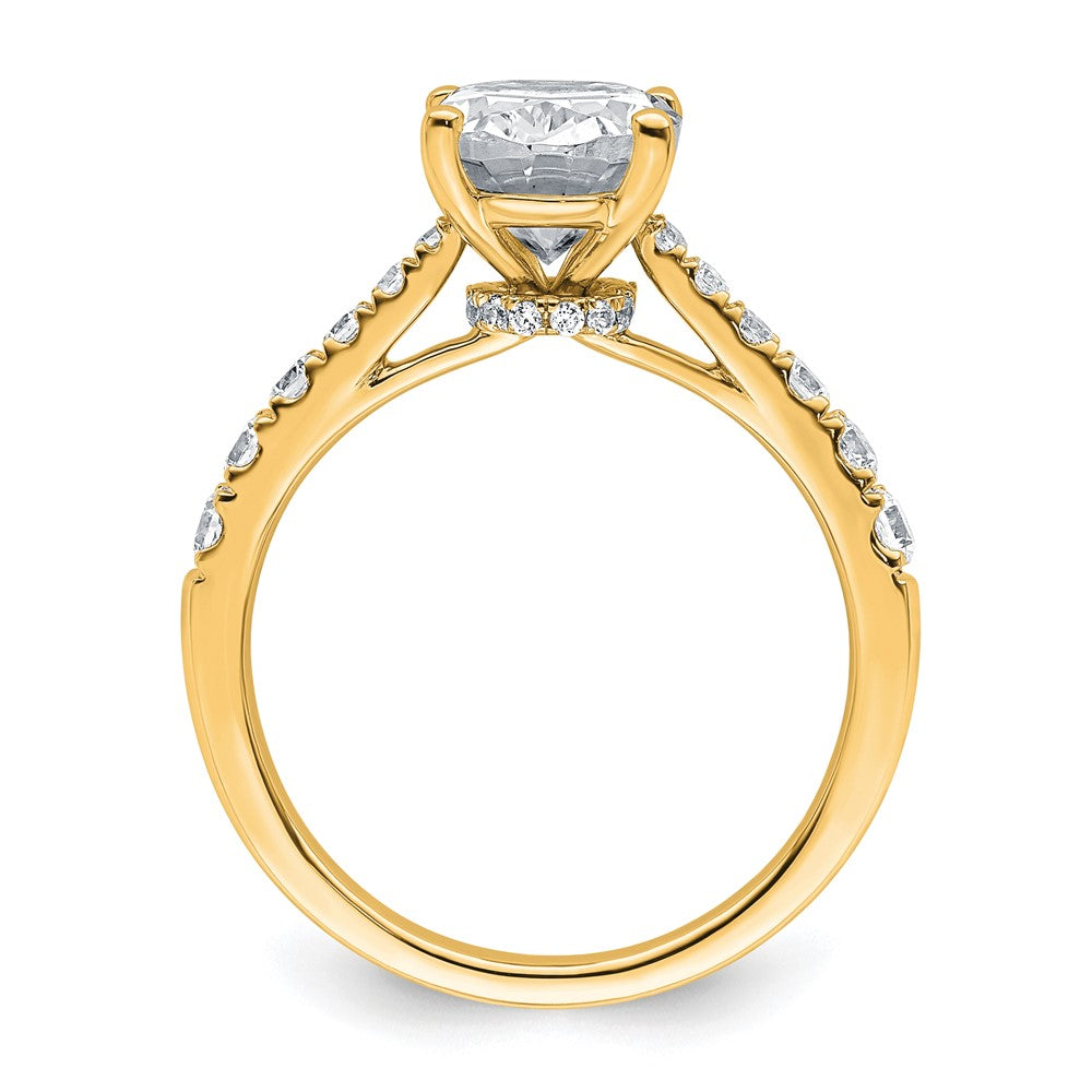 14k 3ct Certified Lab Grown Diamond VS+ F+ Oval Complete Eng Ring