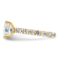 14k 3ct Lab Grown Diamond VS+ F+ Oval Complete Engagement Ring