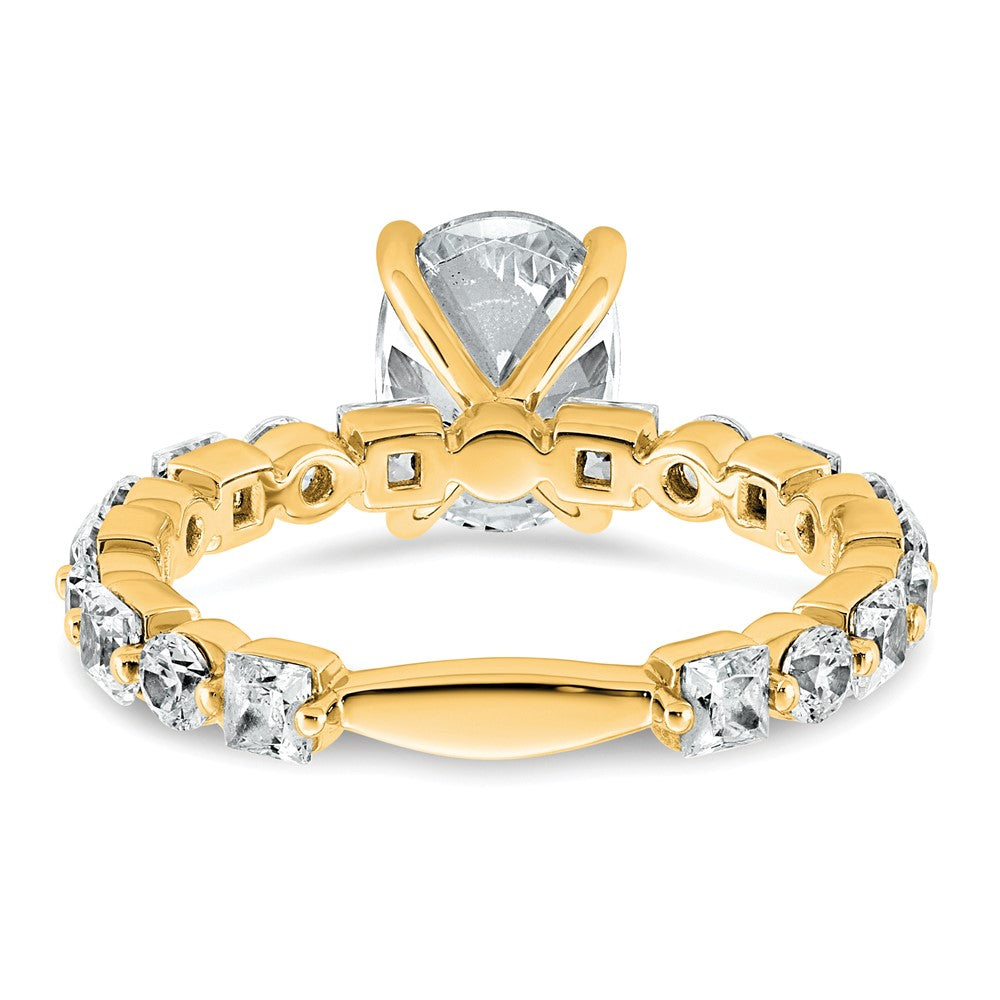 14k 3ct Lab Grown Diamond VS+ F+ Oval Complete Engagement Ring