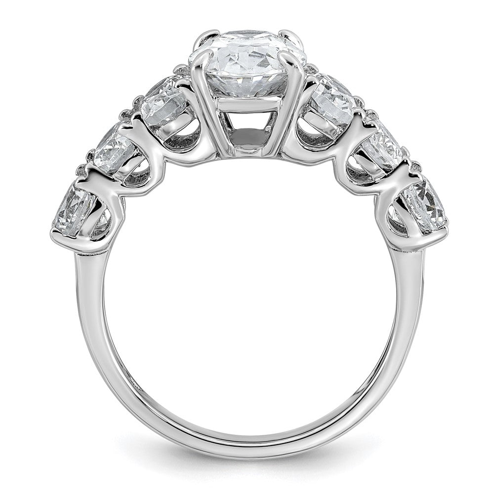 14kw 3 7/8ct Lab Grown Diamond VS+ F+ Oval Comp Engagement Ring