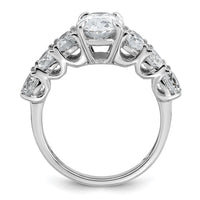 14kw 3 7/8ct Lab Grown Diamond VS+ F+ Oval Comp Engagement Ring