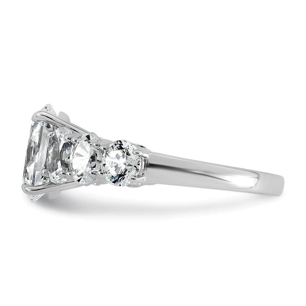 14kw 3 7/8ct Lab Grown Diamond VS+ F+ Oval Comp Engagement Ring