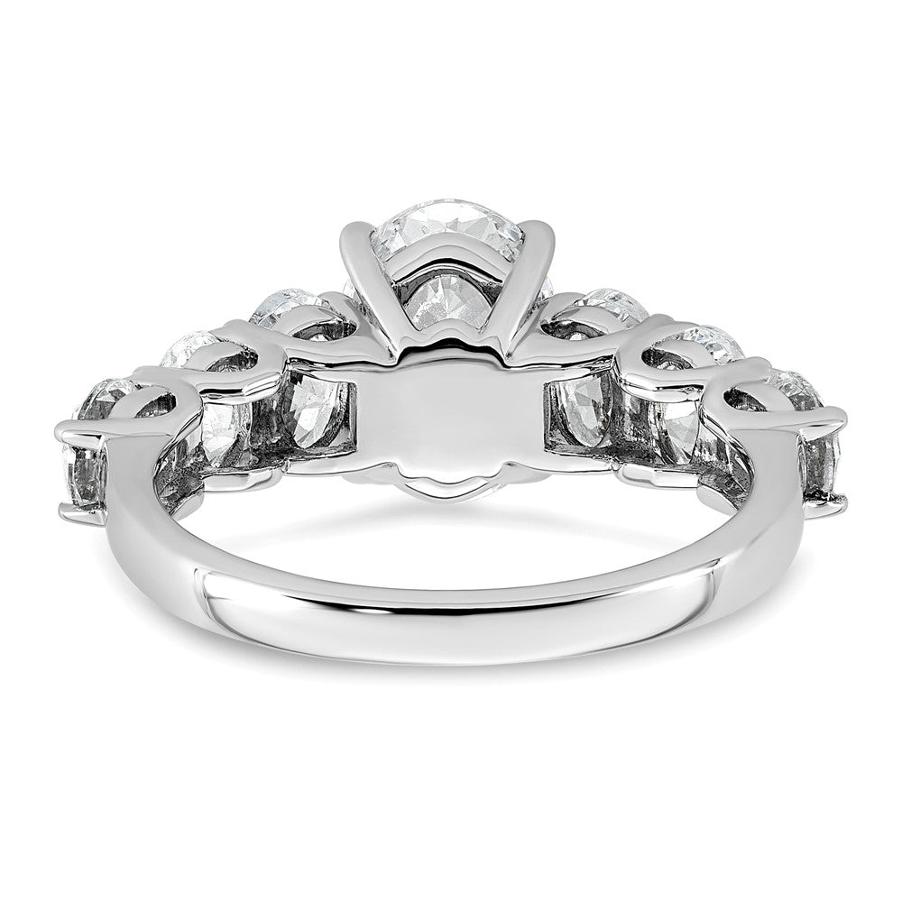 14kw 3 7/8ct Lab Grown Diamond VS+ F+ Oval Comp Engagement Ring
