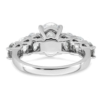 14kw 3 7/8ct Lab Grown Diamond VS+ F+ Oval Comp Engagement Ring