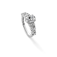 14kw 3 7/8ct Lab Grown Diamond VS+ F+ Oval Comp Engagement Ring