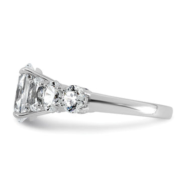 14kw 3 7/8ct Certified Lab Grown Diamond VS+ F+ Oval Comp Eng Ring